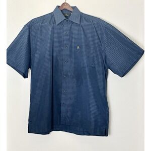 McDonald's Uniform‎ Shirt XL Blue Black Plaid Fast Food Workwear Employee